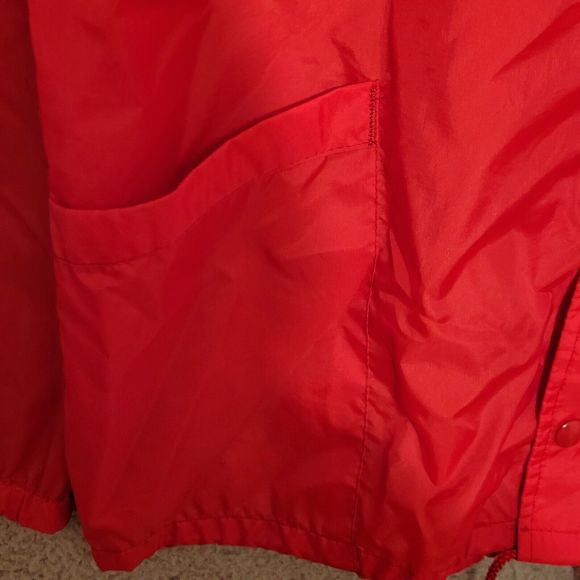 Vintage Ligon Nationwide Mens Red Medium Snap Button Pullover Jacket Made In USA - Picture 3 of 12